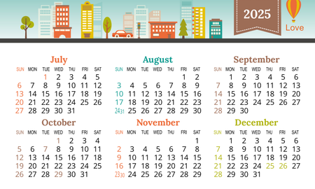 年曆卡2025香港 綠色插圖裝飾 calendar card-背面-年曆卡設計-Design Easy