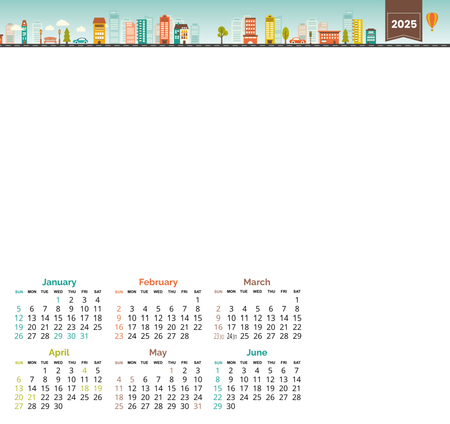 香港2025年年曆咭 綠色插圖裝飾 calendar card-正面-年曆卡設計-Design Easy