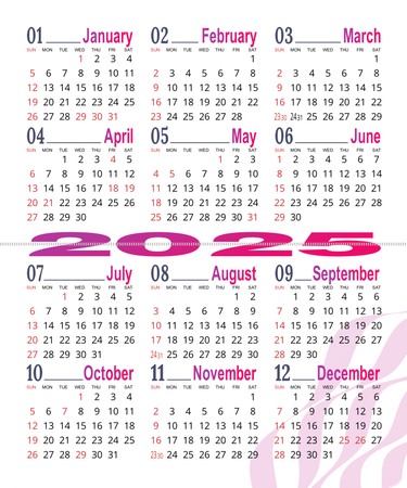 2025日曆卡 粉色花紋底圖 calendar card-正面-年曆卡設計-Design Easy