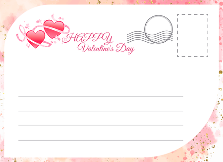 HAPPY  Valentine's Day-背面-明信片設計-Design Easy