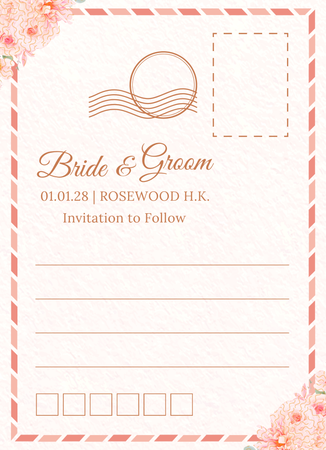 postcard wedding invitation-背面-明信片設計-Design Easy