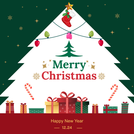 Merry Christmas-正面-邀請卡設計-Design Easy