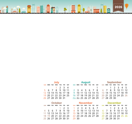 香港2026年年曆咭 綠色插圖裝飾 calendar card-背面-年曆卡設計-Design Easy