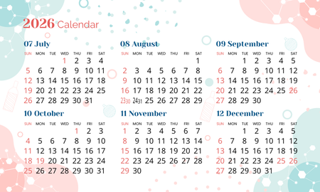 2026年曆咭 彩色對角裝飾 calendar card-背面-年曆卡設計-Design Easy