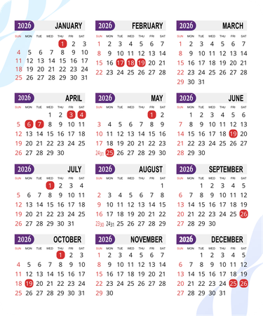 2026年曆卡 藍色線條漸變 calendar card-正面-年曆卡設計-Design Easy