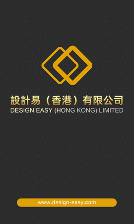 卡片設計-黑金質感商務(豎向咭片)-背面-卡片設計-Design Easy
