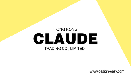 咭片設計-黃色現代簡約名片(橫向卡片)-正面-卡片設計-Design Easy