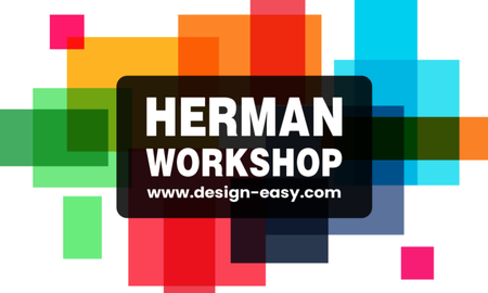 咭片設計-白底彩色矩形長方形疊加(橫向卡片)-正面-卡片設計-Design Easy