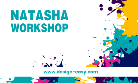 咭片設計-彩色 墨痕藝術風格 商業咭片 90mmx54mm (橫向咭片)-正面-卡片設計-Design Easy