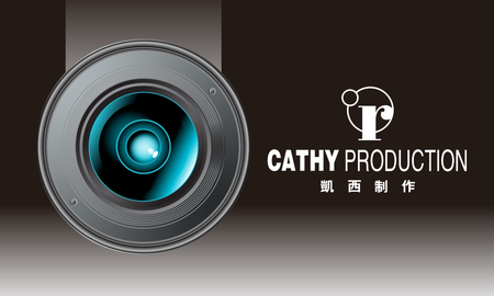 咭片設計-黑色鏡頭(橫向卡片)-正面-卡片設計-Design Easy