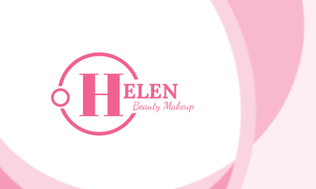 名片設計-粉色現代簡約(橫向咭片)-正面-卡片設計-Design Easy