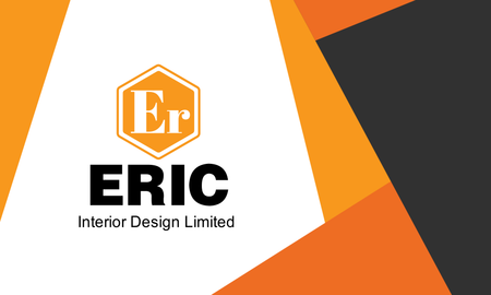 卡片設計-橙黑現代幾何(橫向卡片)-正面-卡片設計-Design Easy