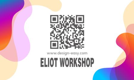 卡片設計-彩色個性創意名片(橫向卡片)-正面-卡片設計-Design Easy