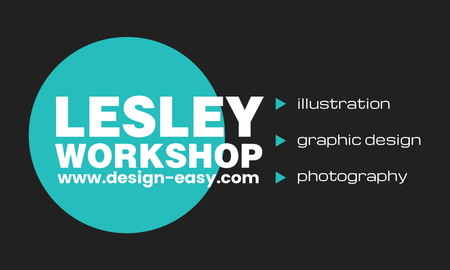 名片設計-黑藍簡約藝術(橫向咭片)-正面-卡片設計-Design Easy