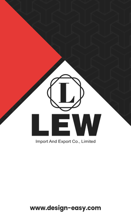 名片設計-黑紅商業商務(豎向卡片)-正面-卡片設計-Design Easy