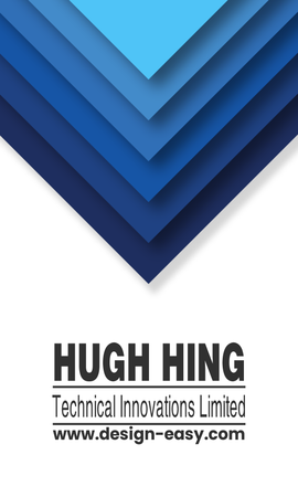 名片設計-藍色幾何疊加初創科技(豎向卡片)-正面-卡片設計-Design Easy