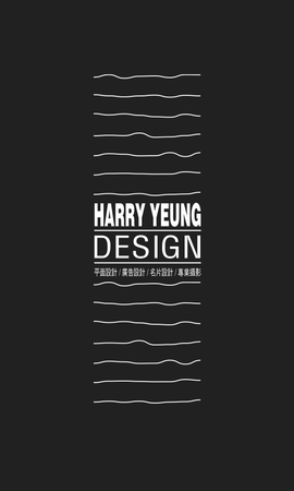 卡片設計-黑色設計創意(豎向卡片)-正面-卡片設計-Design Easy