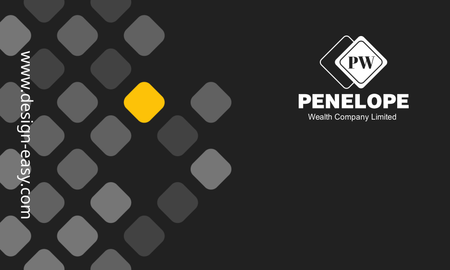 名片設計-黑色金融投資(橫向卡片)-正面-卡片設計-Design Easy