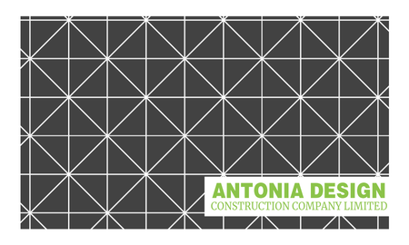 卡片設計-黑色幾何線條工程維修(橫向卡片)-正面-卡片設計-Design Easy