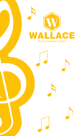 卡片設計-黃色音樂藝術(豎向卡片)-正面-卡片設計-Design Easy