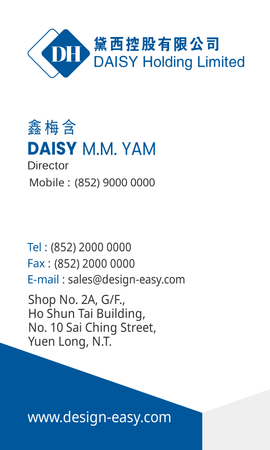 卡片設計-深藍幾何金融投資(豎向卡片)-背面-卡片設計-Design Easy