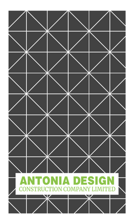 卡片設計-黑色幾何線條工程維修(豎向卡片)-正面-卡片設計-Design Easy