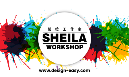 咭片設計-彩色墨痕疊加藝術(橫向卡片)-正面-卡片設計-Design Easy