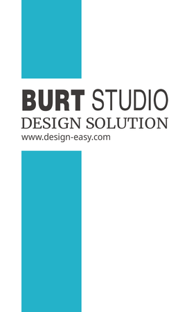 咭片設計-藍色現代簡約(豎向卡片)-正面-卡片設計-Design Easy