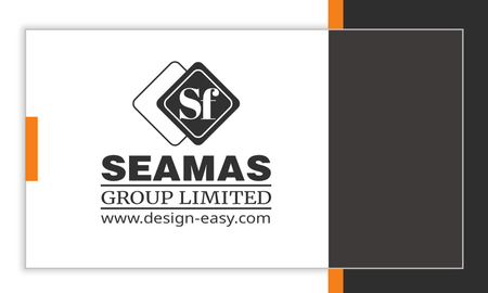 名片設計-黑白現代簡約(橫向卡片)-正面-卡片設計-Design Easy