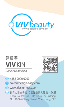 咭片設計-彩色淡雅風(豎向卡片)-背面-卡片設計-Design Easy