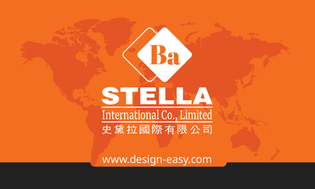 卡片設計-橙黑地圖底紋商務(橫向卡片)-正面-卡片設計-Design Easy