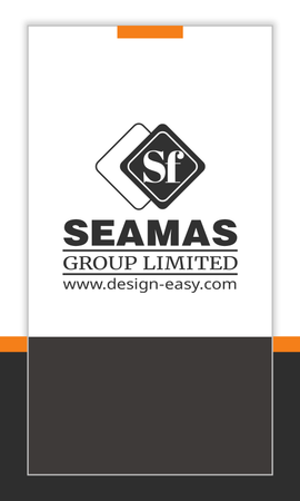 咭片設計-黑白現代簡約(豎向卡片)-正面-卡片設計-Design Easy