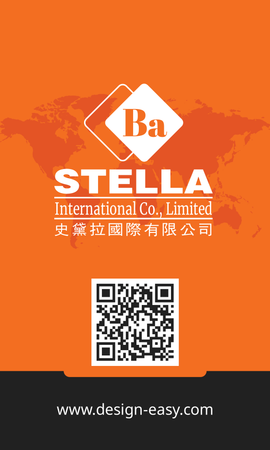 卡片設計-橙黑地圖底紋商務(豎向卡片)-正面-卡片設計-Design Easy