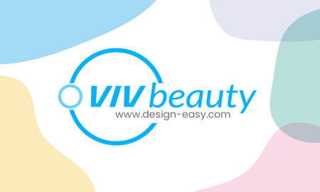 咭片設計-彩色淡雅風名片(橫向卡片)-正面-卡片設計-Design Easy