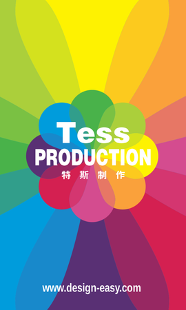 卡片設計-炫彩現代幾何創意(豎向卡片)-正面-卡片設計-Design Easy