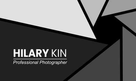 咭片設計-黑色現代簡約(橫向卡片)-正面-卡片設計-Design Easy