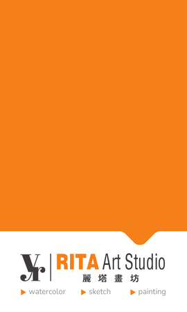 名片設計-橙色設計創意(豎向卡片)-正面-卡片設計-Design Easy