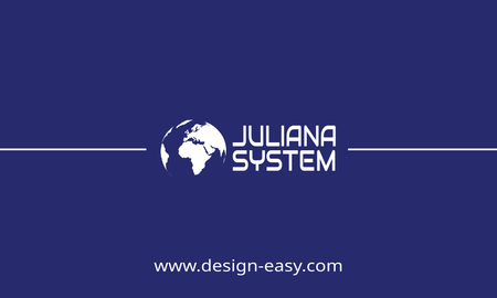 名片設計-深藍極簡(橫向卡片)-正面-卡片設計-Design Easy