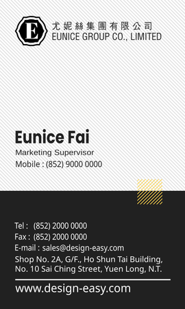 名片設計-黑色高雅(豎向卡片)-背面-卡片設計-Design Easy