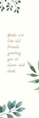 清新自然文藝書籤-正面-卡片設計-Design Easy