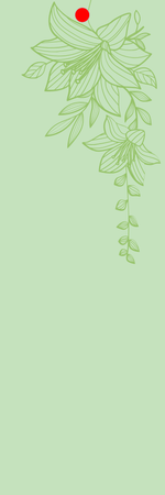 綠色主調幾何花紋背景帶相框-背面-卡片設計-Design Easy