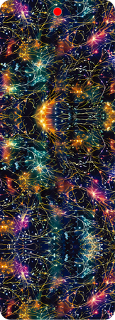 城市夜景幻彩風格書籤-背面-卡片設計-Design Easy