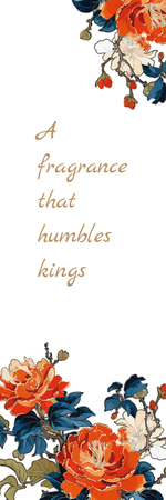 古典中式鮮艷花棄書籤-正面-卡片設計-Design Easy