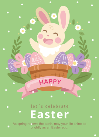 復活節可愛風卡片-正面-明信片設計-Design Easy