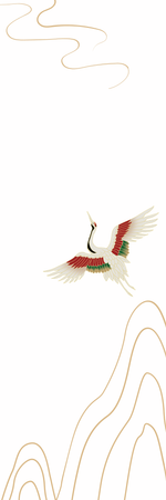 清新雅致松鶴書籤-背面-卡片設計-Design Easy