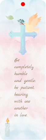 水彩風格宗教書籤-背面-卡片設計-Design Easy