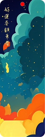 奇幻雲彩星星夢幻書籤-背面-卡片設計-Design Easy