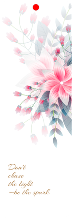 浪漫優雅粉色花-正面-卡片設計-Design Easy