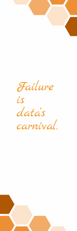 橙白色簡約六角元素書籤-正面-卡片設計-Design Easy