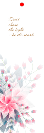 浪漫優雅粉色花-背面-卡片設計-Design Easy